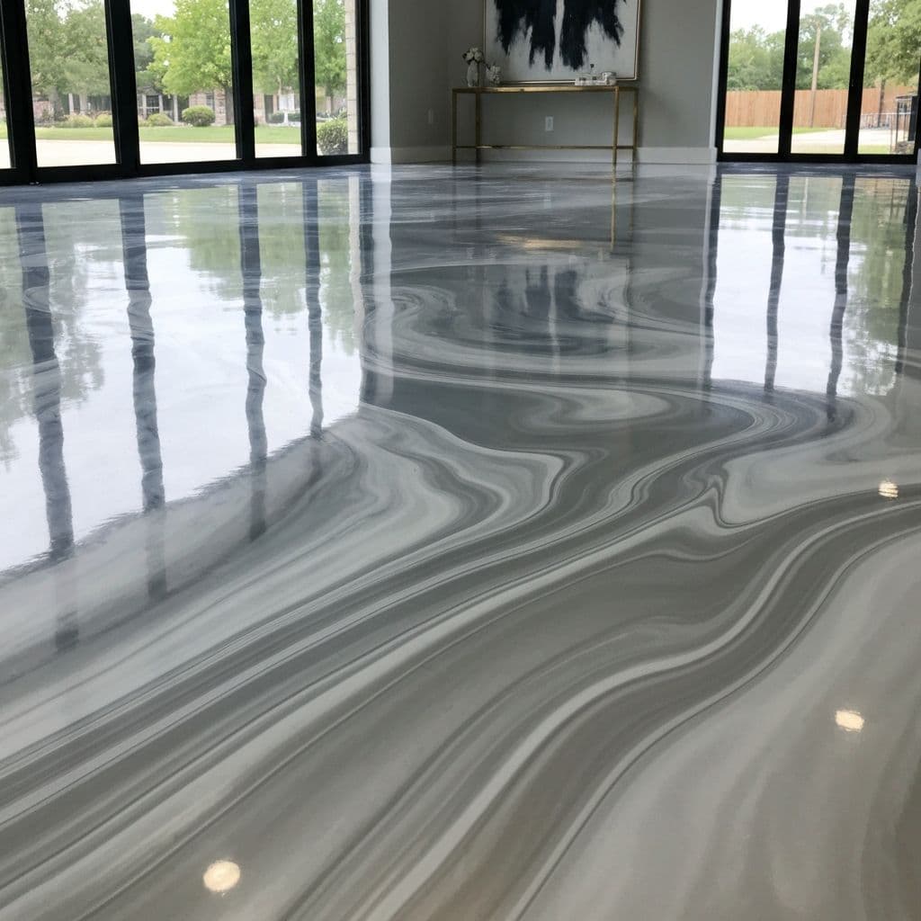 Metallic Epoxy Floor - Professional epoxy flooring service in Broward County